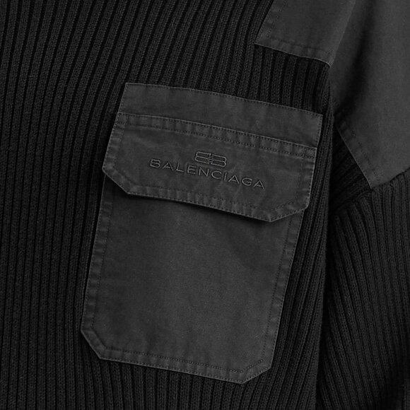 Balenciaga Cotton Military Sweater- MRP C$2572- SIZE MED- ONLY 1 LEFT - Picture 5 of 5